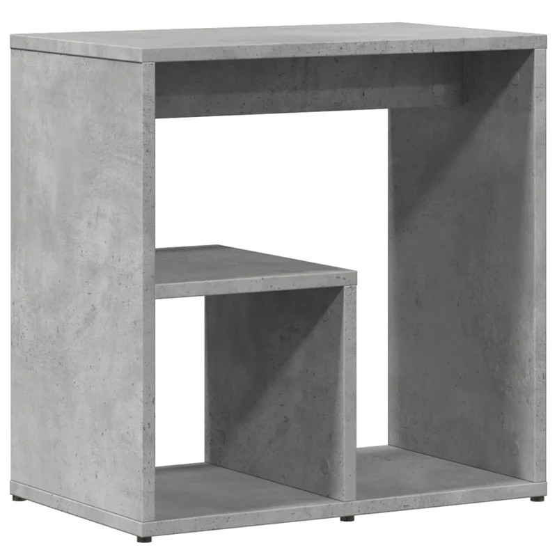 Lot de 2 tables d'appoint support de plantes 50 x 30 x 50 cm bois d'ingénierie gris DEC032635