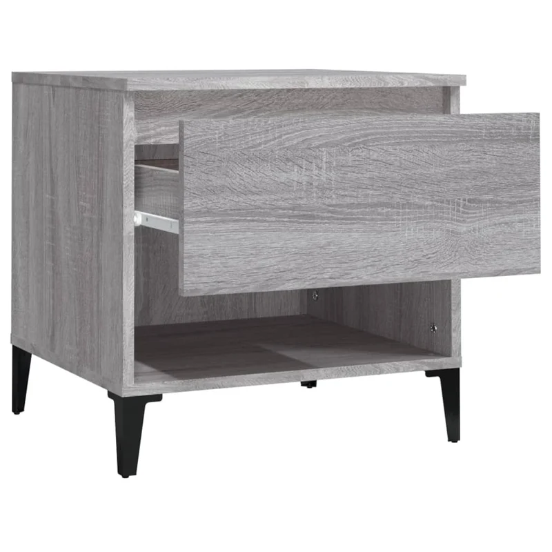 Table d'appoint table basse avec tiroir 50 x 46 x 50 cm bois d'ingénierie gris DEC032535