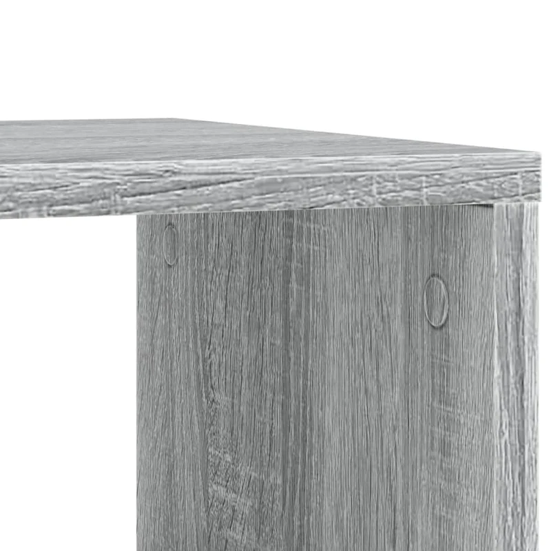 Table d'appoint bout de canapé sur roulettes 50 x 30 x 55 cm en bois d'ingénierie gris DEC032338