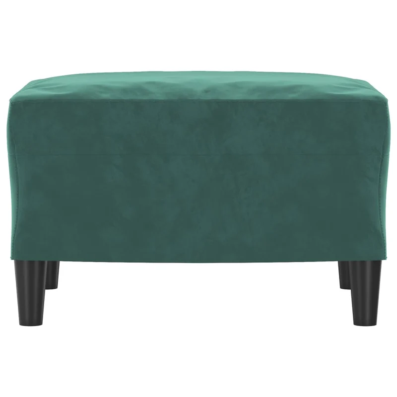 Repose-pieds tabouret 60 x 50 x 41 cm en velours vert DEC030671