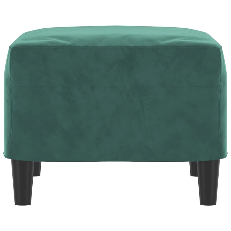 Repose-pieds tabouret 60 x 50 x 41 cm en velours vert DEC030671