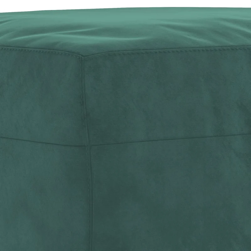 Repose-pieds tabouret 60 x 50 x 41 cm en velours vert DEC030671
