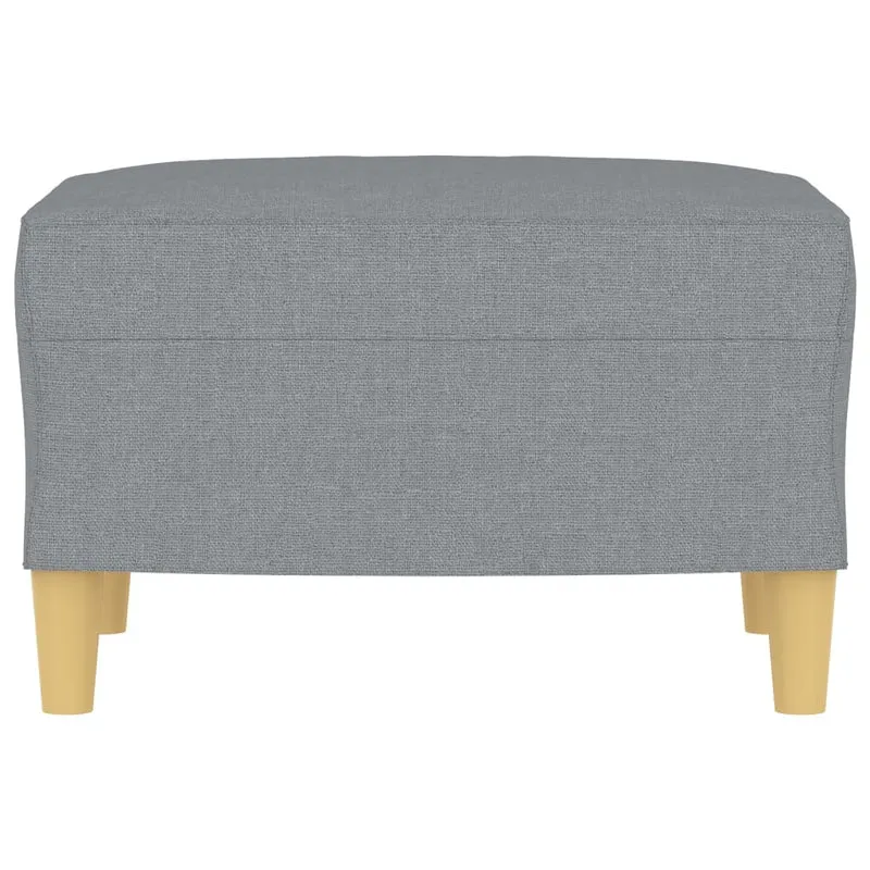Repose-pieds tabouret 60 x 50 x 41 cm tissu gris DEC030228