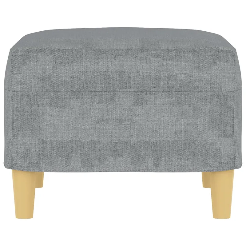 Repose-pieds tabouret 60 x 50 x 41 cm tissu gris DEC030228