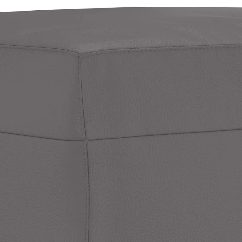 Repose-pieds tabouret 60 x 50 x 41 cm en PVC gris DEC030194