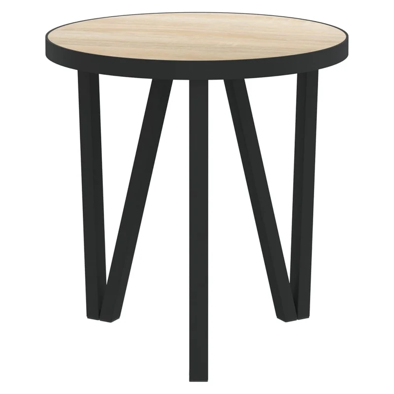 Table d'appoint support de plante ø35 cm MDF et acier enduit de poudre DEC032581