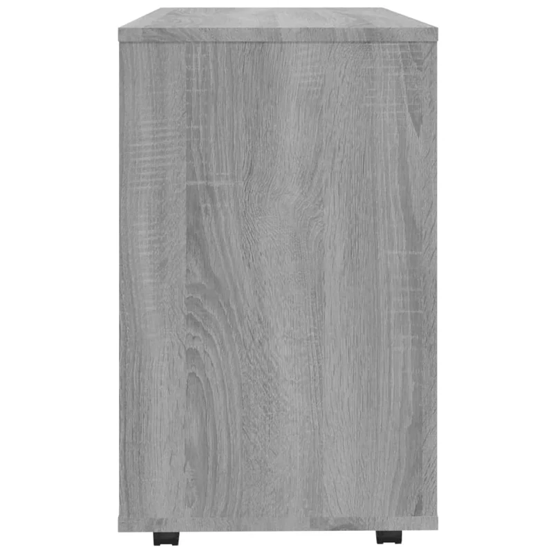 Meuble d'appoint console bout de canapé sur roulettes 70 x 35 x 55 cm bois d'ingénierie gris DEC032539