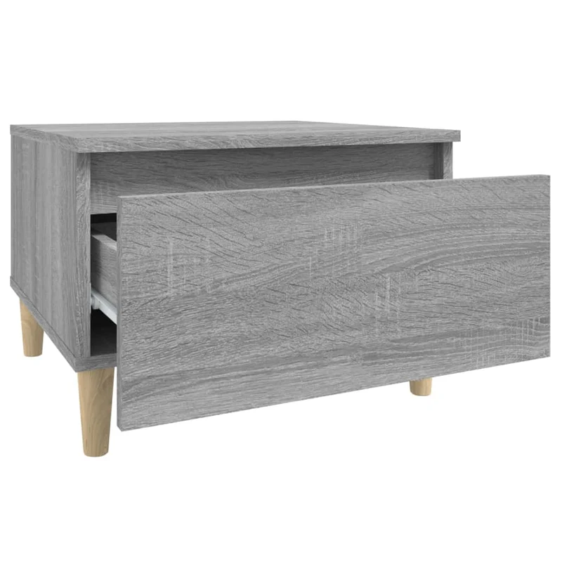 Table d'appoint table basse avec tiroir 50 x 46 x 35 cm bois d'ingénierie gris DEC032533