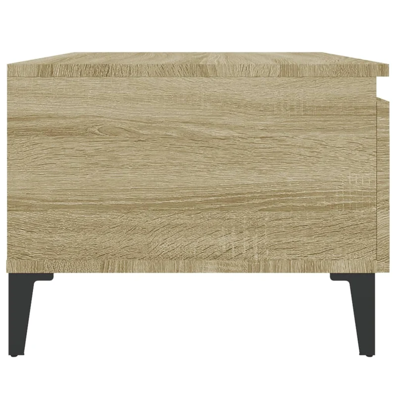 Table d'appoint console table basse avec tiroir 50 x 46 x 35 cm bois d'ingénierie couleur chêne DEC032421