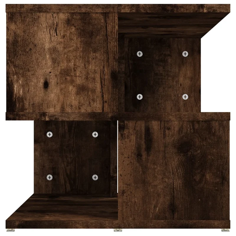 Table d'appoint bout de canapé avec étagère 40 x 40 x 40 cm bois d'ingénierie marron DEC032385