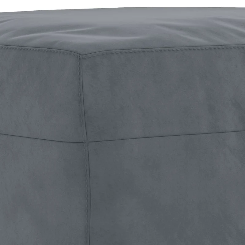 Repose-pieds tabouret 70 x 55 x 41 cm velours gris DEC030329