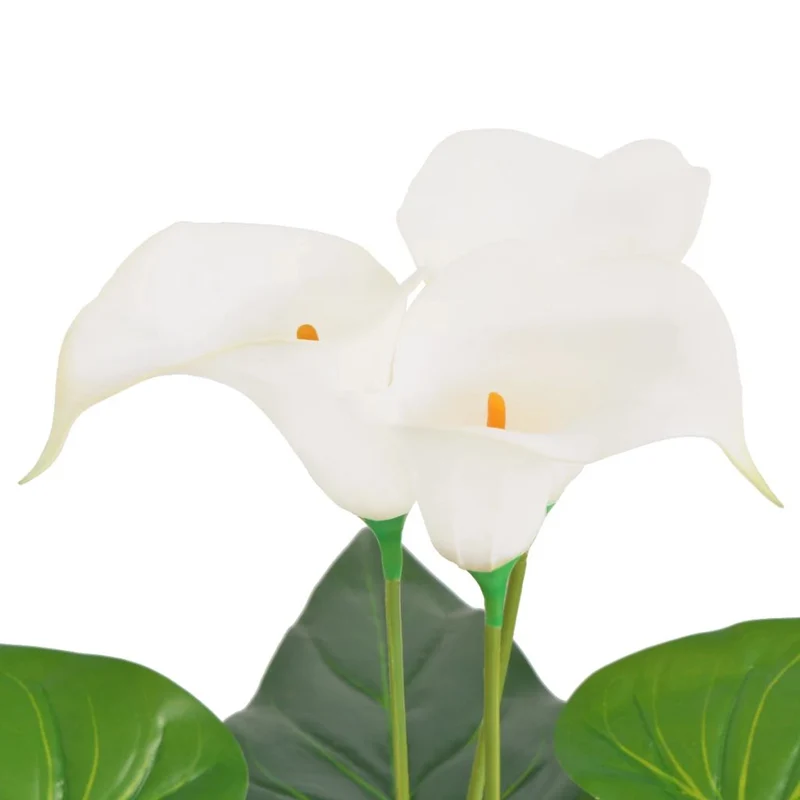Plante artificielle avec pot lis calla 45 cm blanc DEC021924