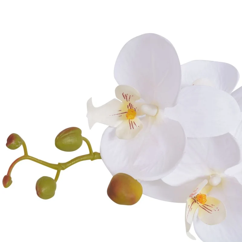 Plante artificielle avec pot orchidée 65 cm blanc DEC021904