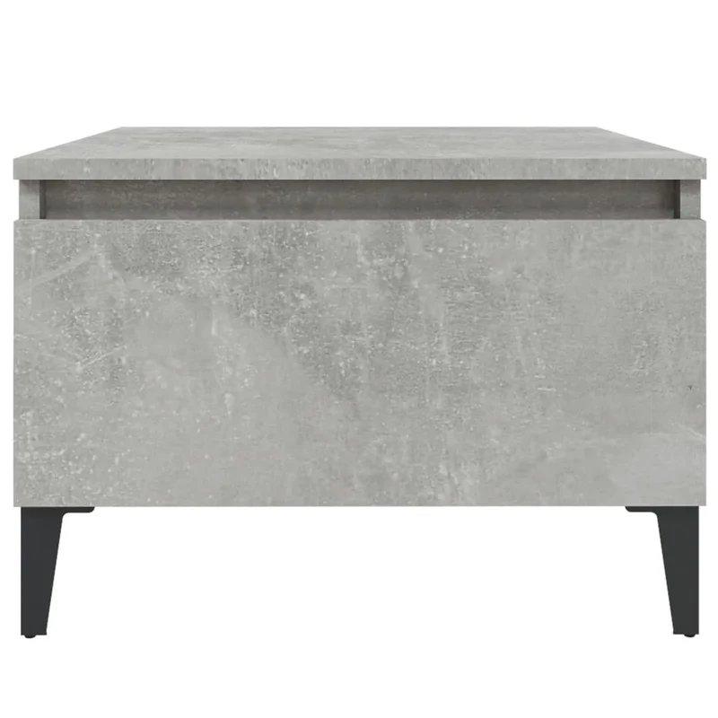 Lot de 2 tables d'appoint avec tiroir 50 x 46 x 35 cm bois d'ingénierie gris DEC032636