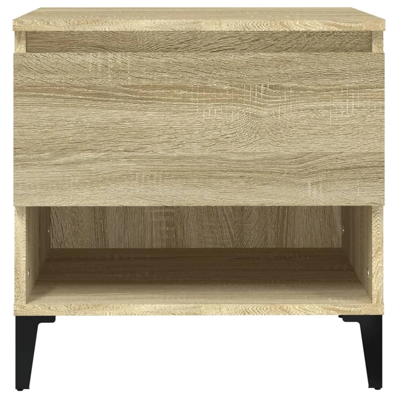 Lot de 2 tables d'appoint 50 x 46 x 50 cm en bois ingénierie couleur chêne DEC032632