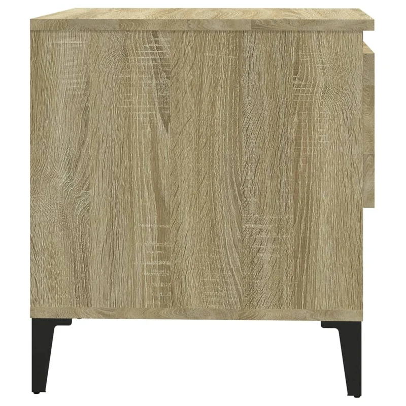 Lot de 2 tables d'appoint 50 x 46 x 50 cm en bois ingénierie couleur chêne DEC032632