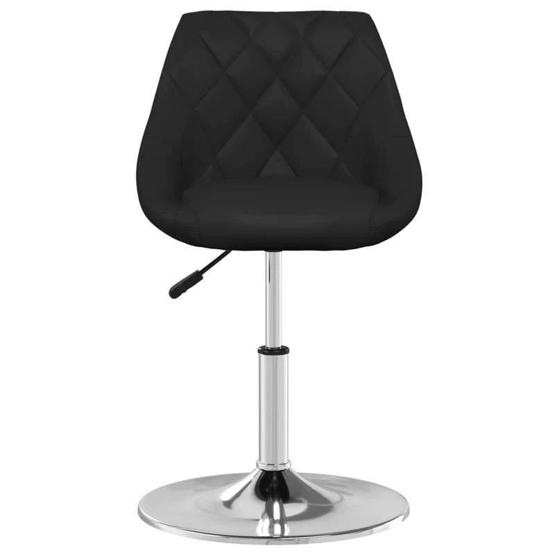 Chaise de salle à manger x1 hauteur réglable en PVC noir DEC025050