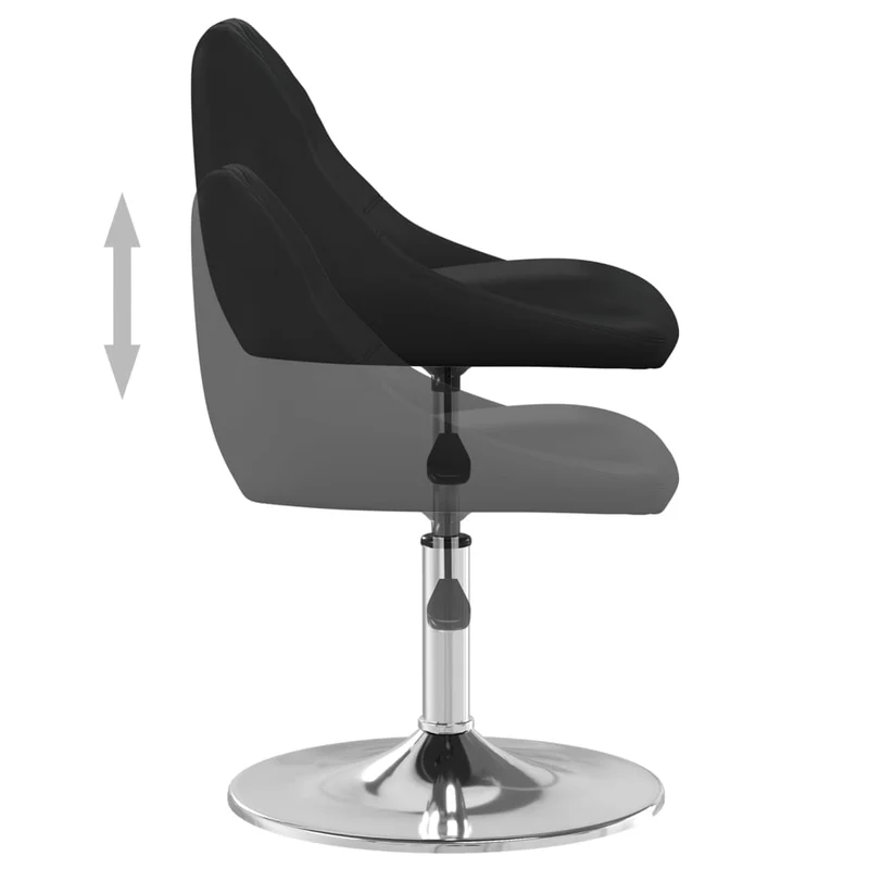 Chaise de salle à manger x1 hauteur réglable en PVC noir DEC025050