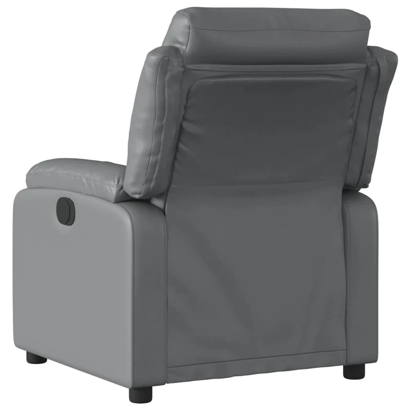 Fauteuil de relaxation TV fonction massage inclinable électrique 6 points de massage en PVC gris DEC027180