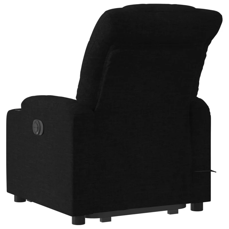 Fauteuil de relaxation TV fonction massage inclinable levage électrique en tissu noir DEC027047
