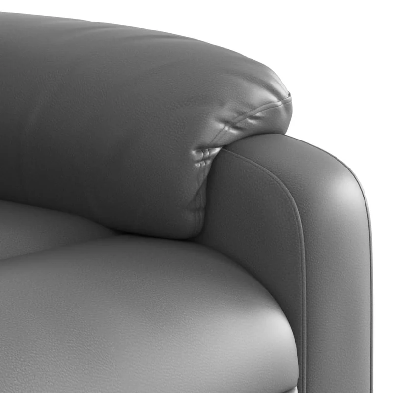 Fauteuil de relaxation TV fonction massage inclinable 6 points de massage en PVC gris DEC026981