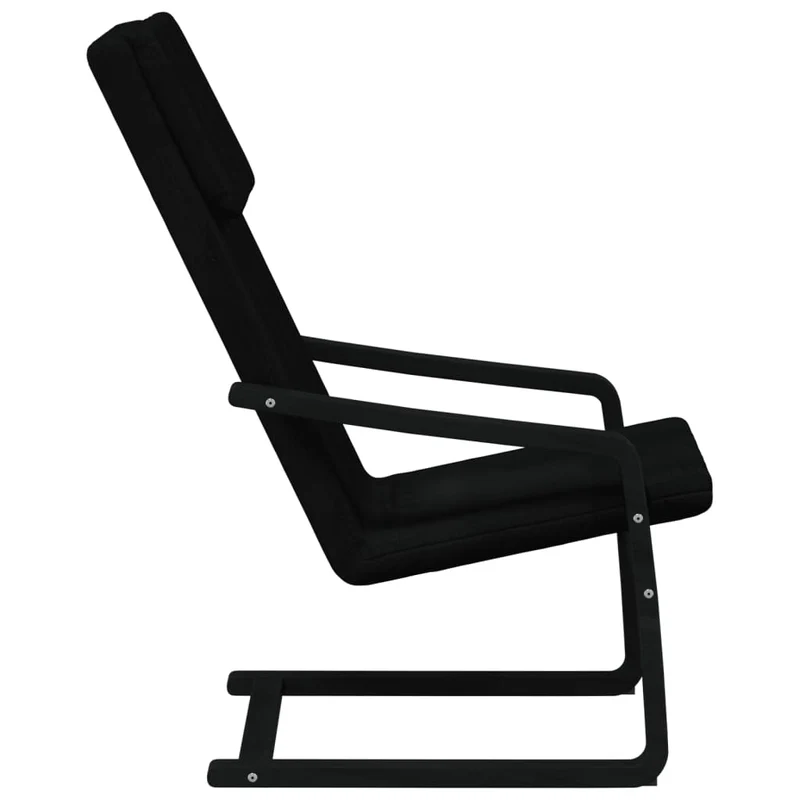Fauteuil design simple chaise de canapé design moderne en tissu noir DEC026740