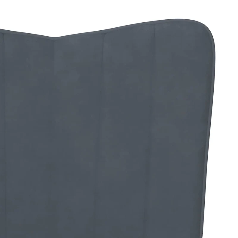 Fauteuil lounge chaise de canapé design moderne en velours gris foncé DEC026702