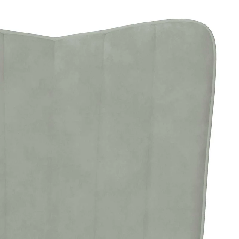 Fauteuil chaise de canapé design simple en velours gris clair DEC026674