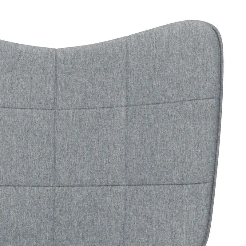 Fauteuil chaise de canapé design moderne et tissu gris clair et bois DEC026663