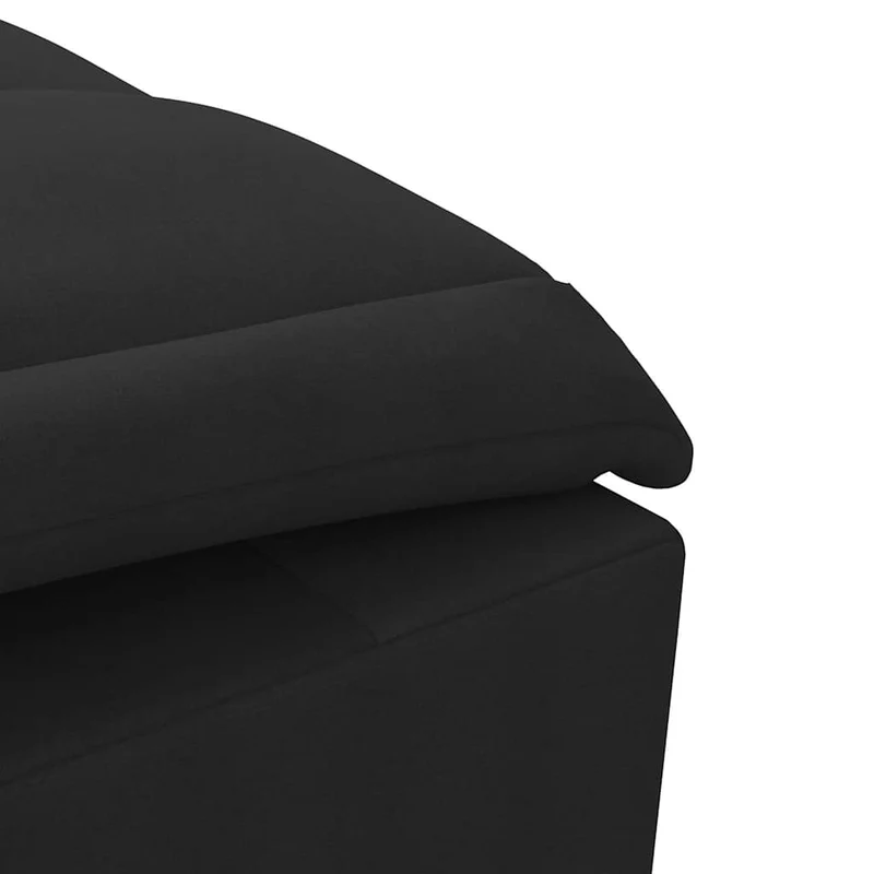 Méridienne chaise longue pour intérieur de massage avec traversin en tissu noir DEC026155