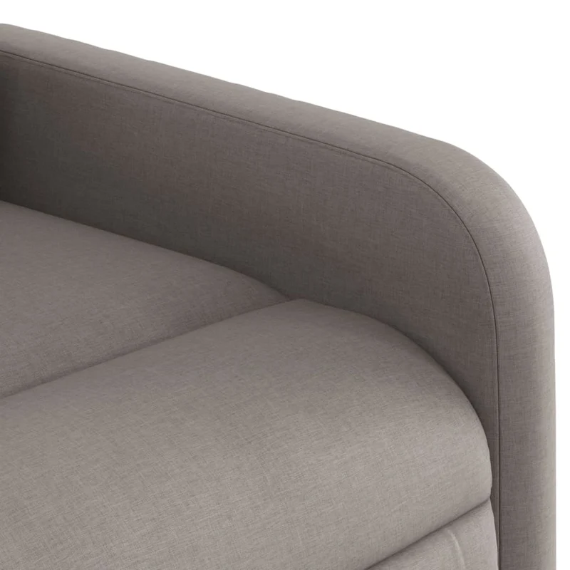 Fauteuil de relaxation TV fonction massage inclinable 6 points de massage en tissu taupe DEC027115