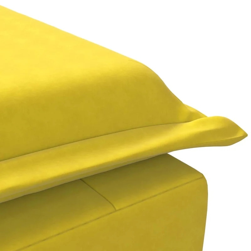 Méridienne chaise longue pour intérieur de massage avec traversin en velours jaune DEC026152