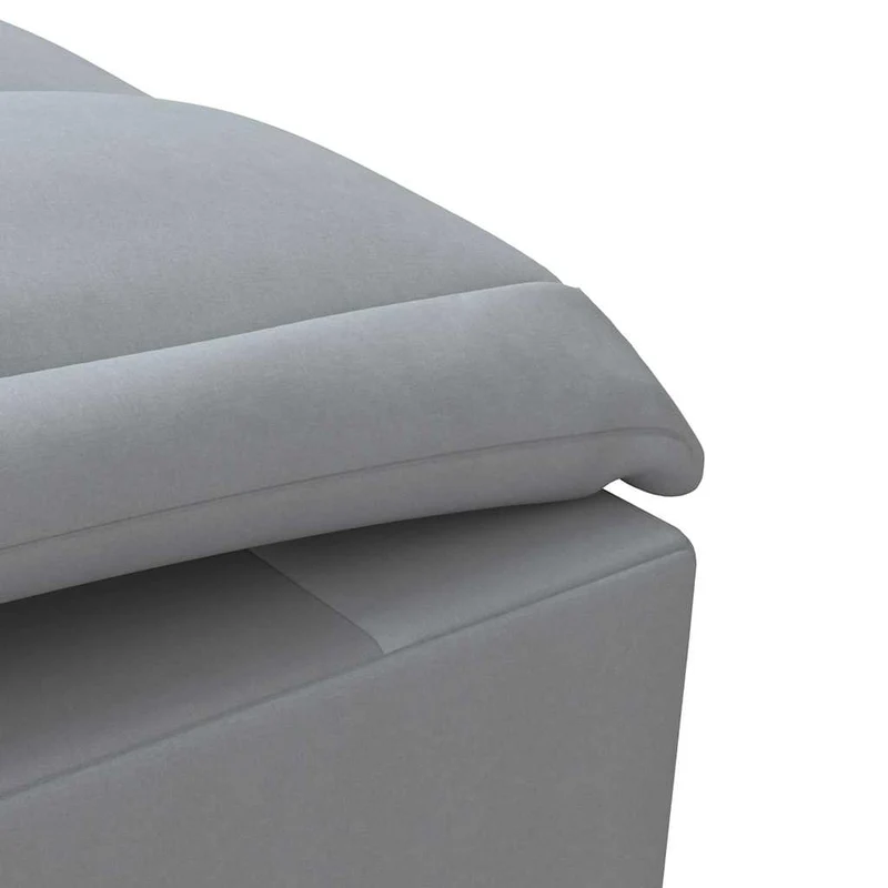 Méridienne chaise longue pour intérieur de massage avec traversin en tissu gris clair DEC026146