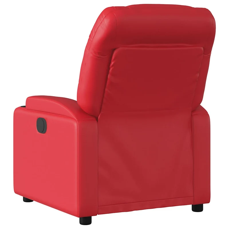 Fauteuil de relaxation TV fonction massage inclinable électrique en PVC rouge DEC027262