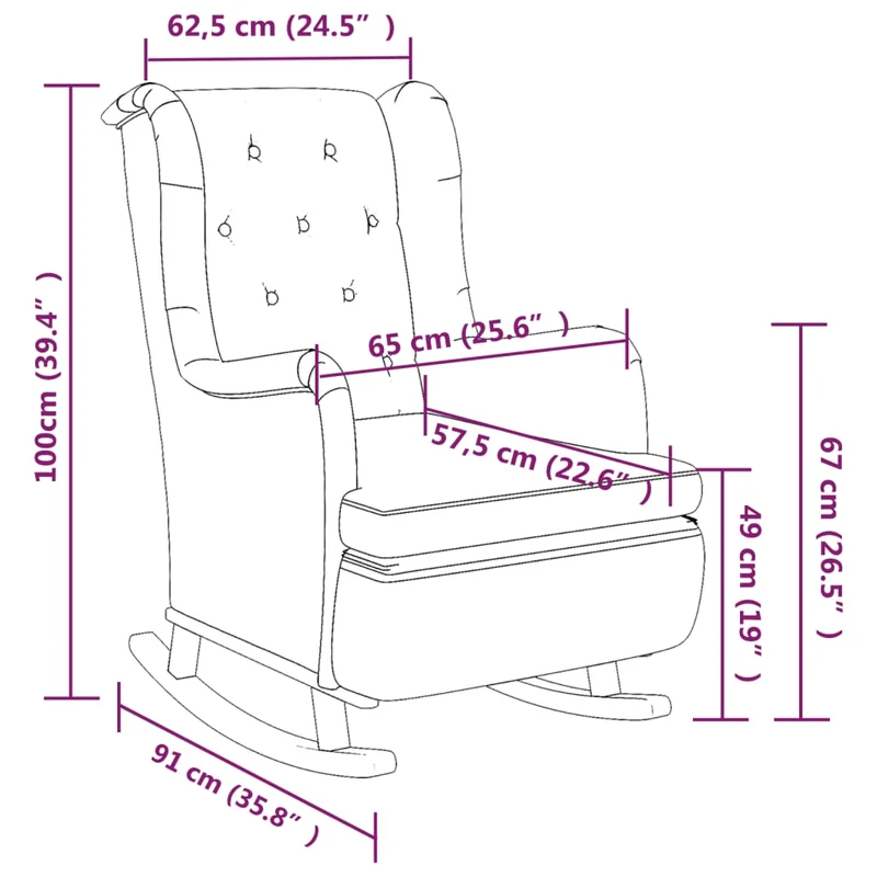 Fauteuil lounge design moderne avec pieds à bascule en bois d'hévéa et tissu gris clair DEC026826