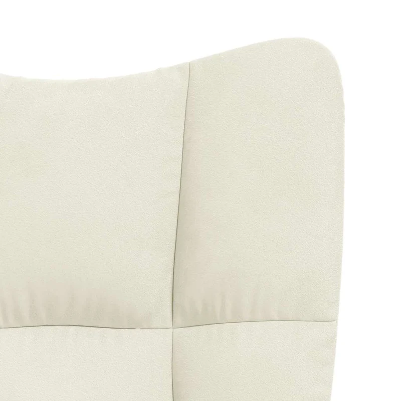 Fauteuil lounge chaise de canapé design moderne en velours crème DEC026635