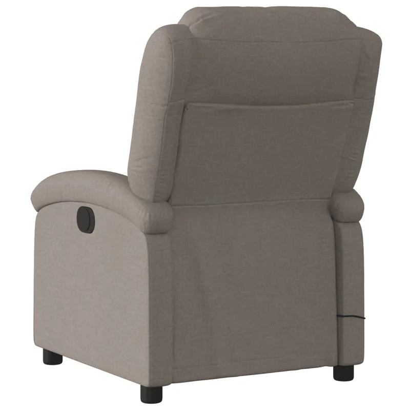Fauteuil de relaxation TV fonction massage inclinable électrique 6 points de massage en tissu taupe DEC027264