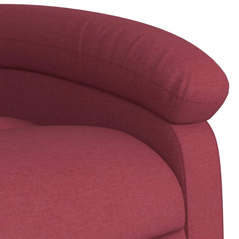 Fauteuil de relaxation TV fonction massage inclinable 6 points de massage en tissu rouge bordeaux DEC027092
