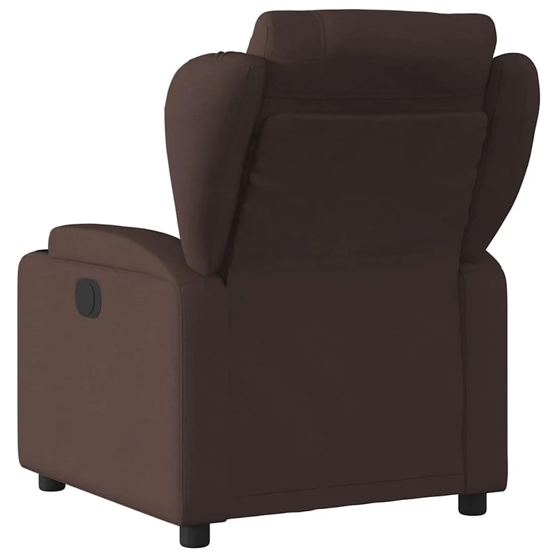 Fauteuil de relaxation TV fonction massage inclinable électrique 6 points de massage en tissu marron foncé DEC027192