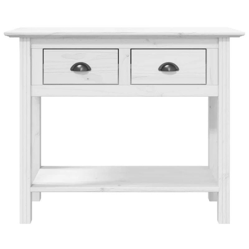 Meuble console d'entrée moderne avec tiroirs 91 x 35 x 74 cm bois de pin blanc DEC031729