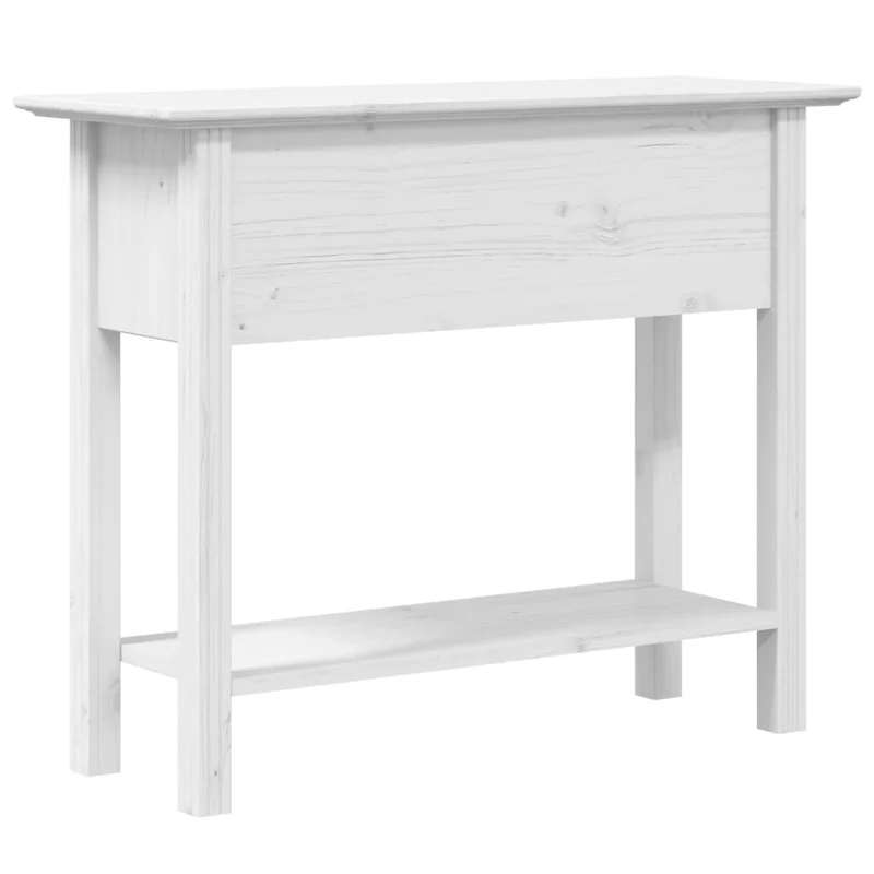 Meuble console d'entrée moderne avec tiroirs 91 x 35 x 74 cm bois de pin blanc DEC031729