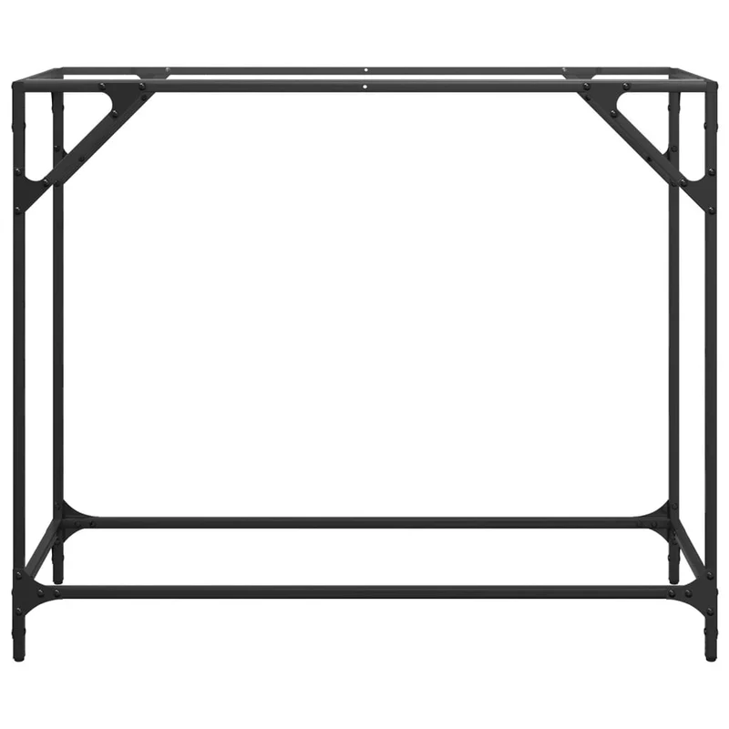 Meuble console d'entrée moderne 98 x 35 x 81cm acier transparent et acier DEC031355