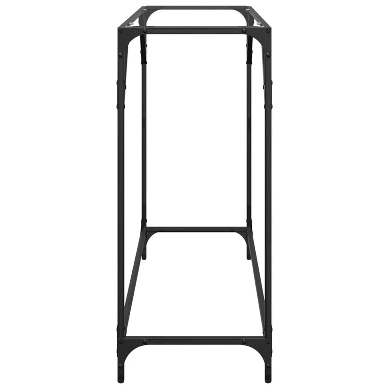 Meuble console d'entrée moderne 98 x 35 x 81cm acier transparent et acier DEC031355