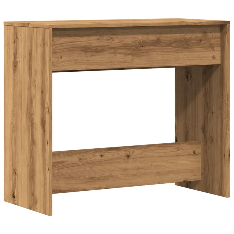 Meuble console d'entrée moderne table d'appoint avec tiroirs 89 x 41 x 76,5 cm bois d'ingénierie couleur chêne DEC031750