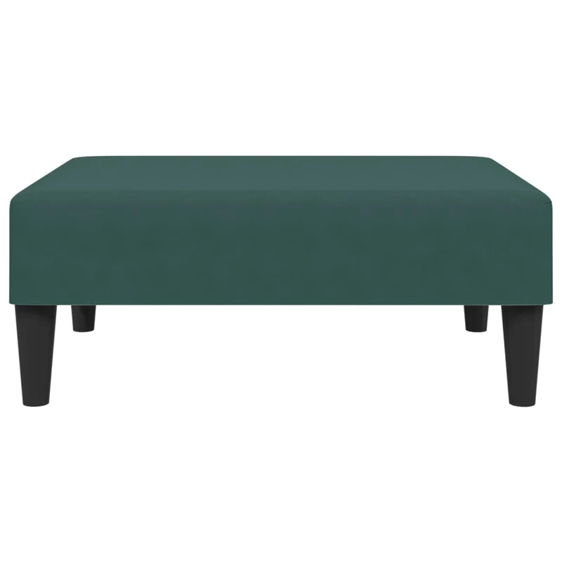 Repose-pieds tabouret 77 x 55 x 31 cm velours vert DEC030677