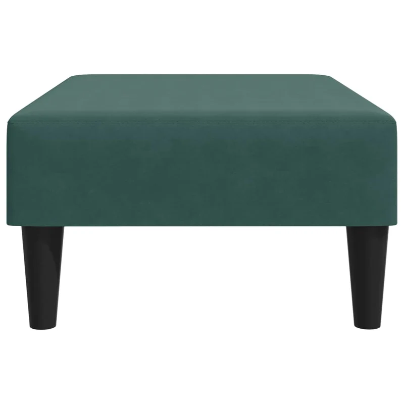 Repose-pieds tabouret 77 x 55 x 31 cm velours vert DEC030677