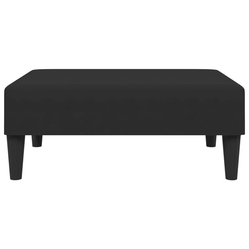 Repose-pieds tabouret 77 x 55 x 31 cm en velours noir DEC030521