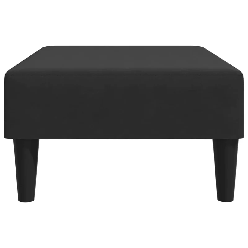 Repose-pieds tabouret 77 x 55 x 31 cm en velours noir DEC030521