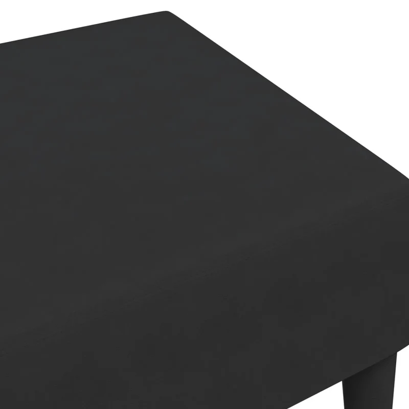 Repose-pieds tabouret 77 x 55 x 31 cm en velours noir DEC030521