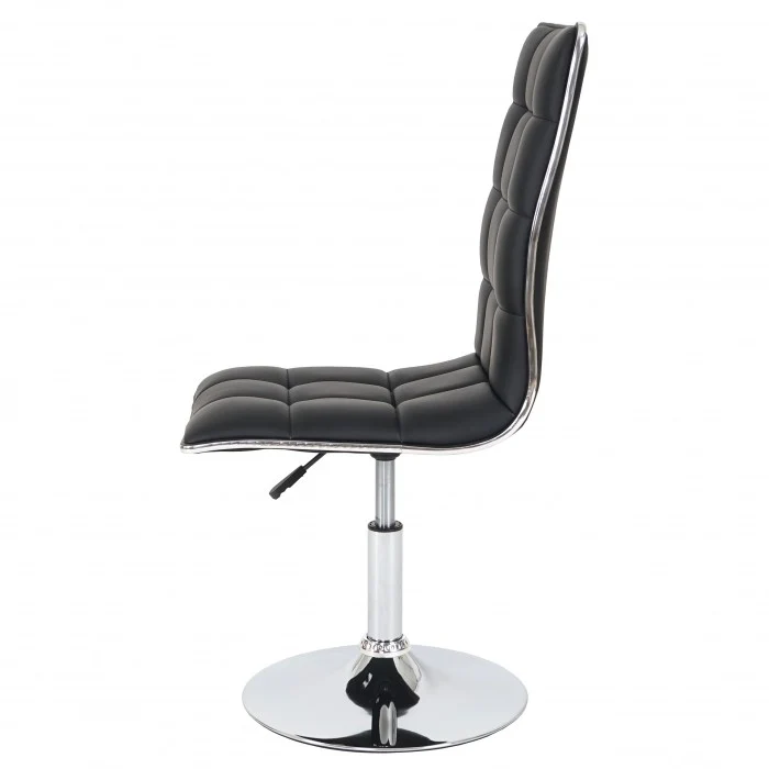 Lot de 6 chaises de salle à manger hauteur réglable en synthétique noir CDS04277